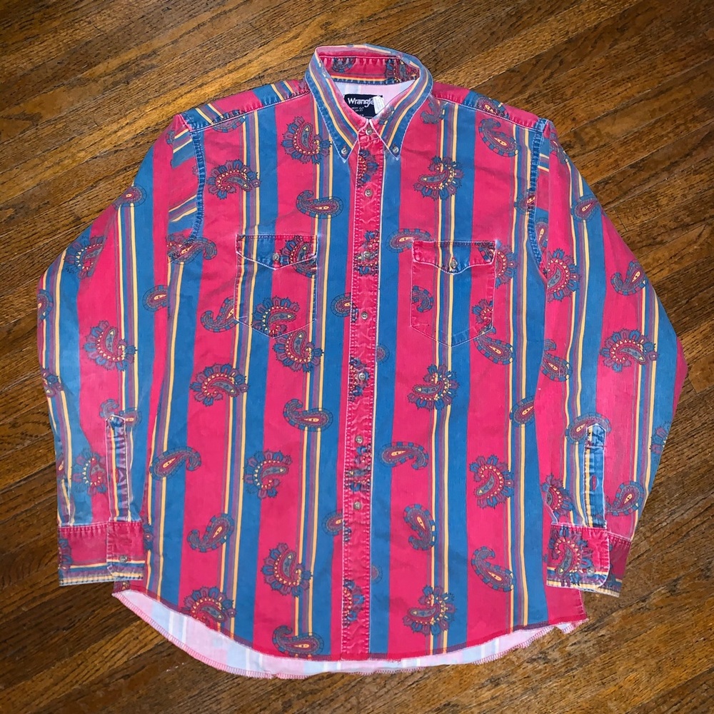 Vintage Wrangler Aztec Western Shirt